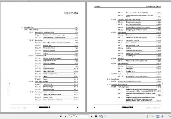 Liebherr Material Handling Machine LH80 C Maintenance Manual 2