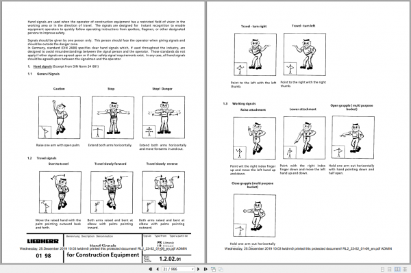 Liebherr Pipe Layer RL2 22 52 Service Manual 2