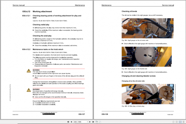 Liebherr Pipe Layer RL46 1631 15374 Service Manual 3