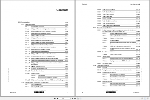 Liebherr Pipe Layer RL46 1631 Service Manual 2