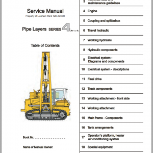 Liebherr Pipe Layer RL4 44 64 Service Manual 1