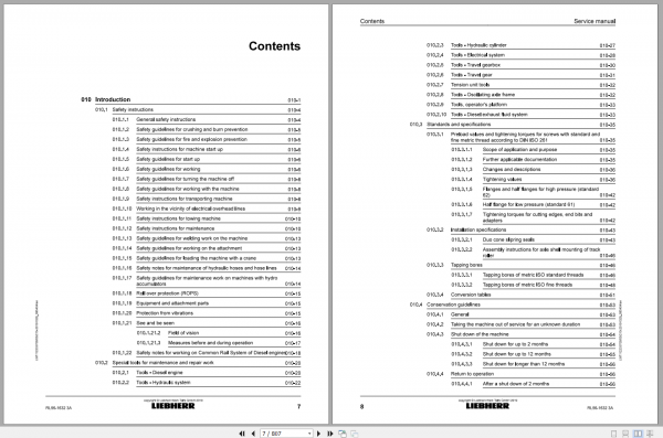 Liebherr Pipe Layer RL56 1632 3A Service Manual 2