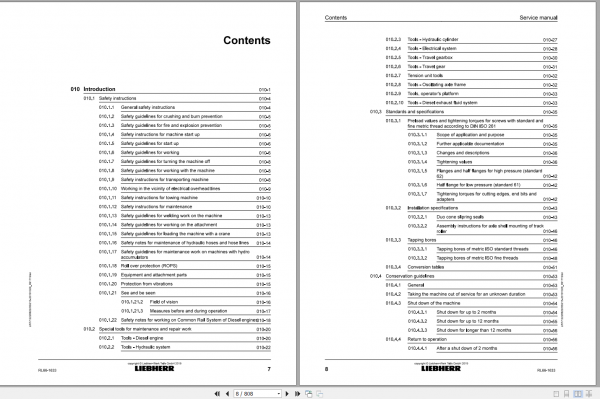 Liebherr Pipe Layer RL66 1633 15104 Service Manual 2