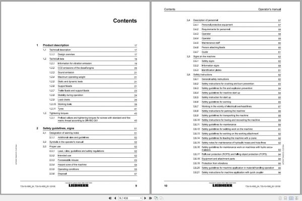 Liebherr Telescopic Handler T33 10 20156 Operator Manual 2