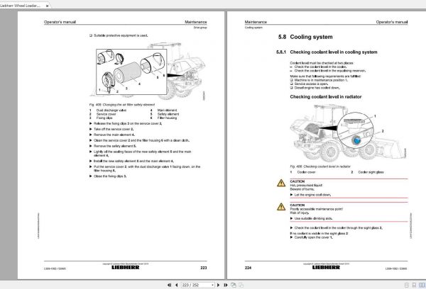 Liebherr Wheel Loader L409 1582 SN 53995 Operators Manual 3