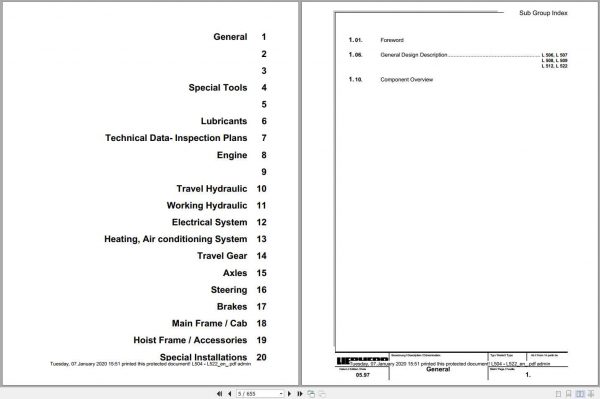 Liebherr Wheel Loader L504 L522 Service Manuals 2