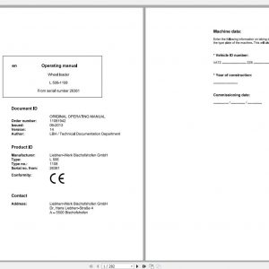 Liebherr Wheel Loader L506 1108 Opeating Manual 1