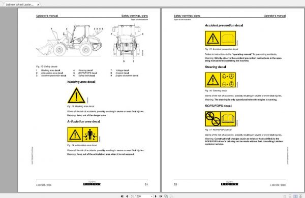 Liebherr Wheel Loader L506 1258 Operators Manual 2