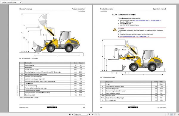 Liebherr Wheel Loader L506 1258 SN 37499 Operators Manual 3