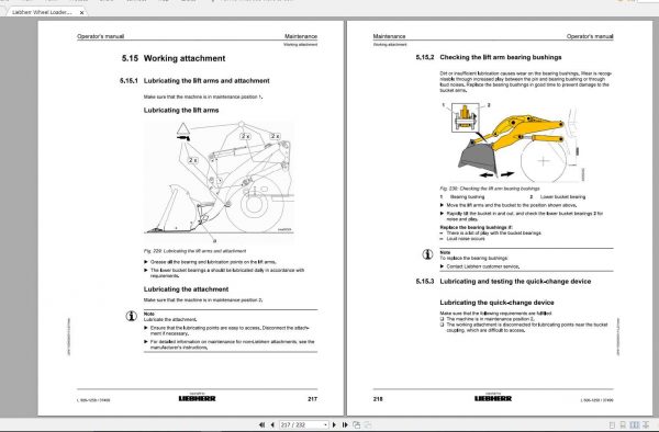 Liebherr Wheel Loader L506 1258 SN 37499 Operators Manual 4