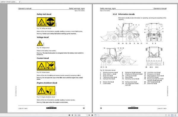 Liebherr Wheel Loader L506 1577 SN 34874 Operators Manual 2