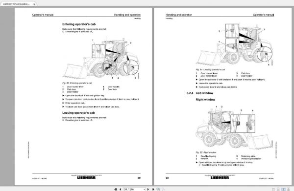 Liebherr Wheel Loader L506 1577 SN 40549 Operators Manual 2