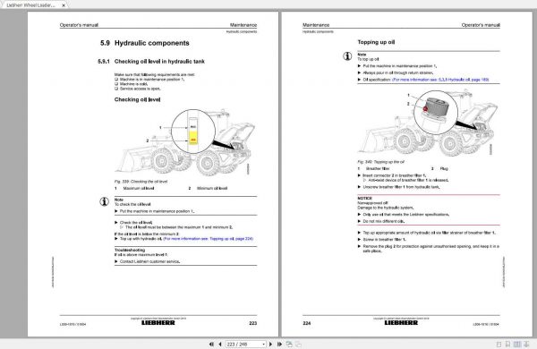 Liebherr Wheel Loader L506 1816 SN 51604 Operators Manual 4