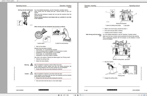 Liebherr Wheel Loader L506 4068500 Stereo 8450390 Operating Manuals 4