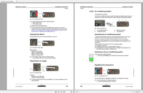Liebherr Wheel Loader L507 1109 SN 26361 Operators Manual 2