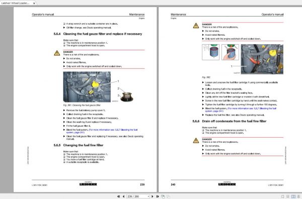 Liebherr Wheel Loader L507 1109 SN 26361 Operators Manual 3
