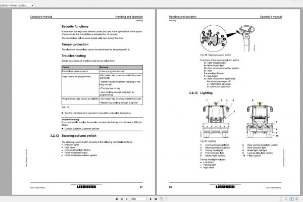 Liebherr Wheel Loader L507 1259 SN 40532 Operators Manual 2