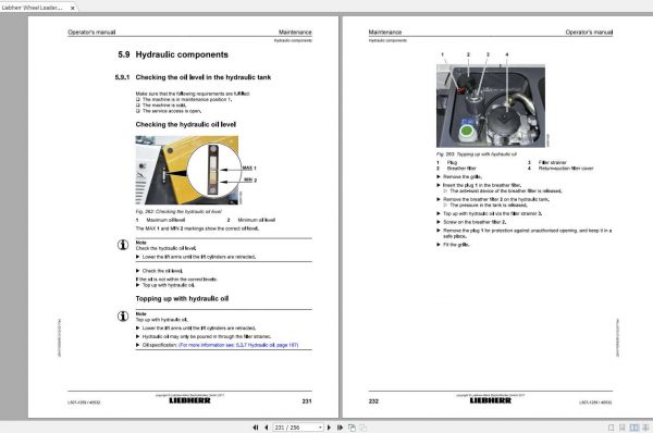 Liebherr Wheel Loader L507 1259 SN 40532 Operators Manual 3