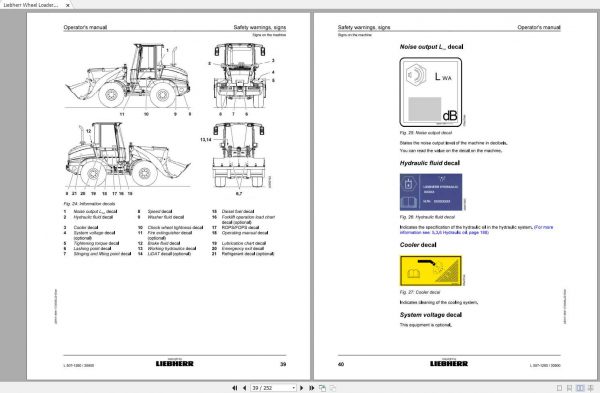 Liebherr Wheel Loader L507 1260 SN 30900 Operators Manual 2