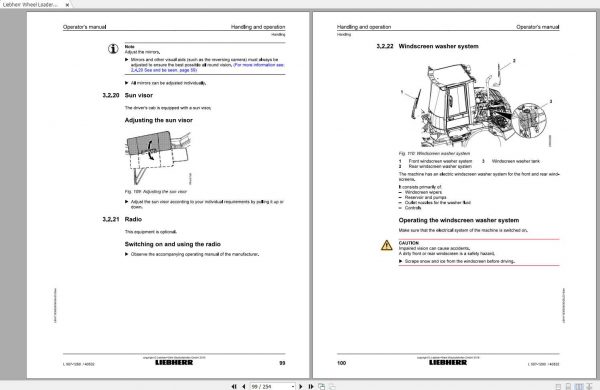 Liebherr Wheel Loader L507 1260 SN 40532 Operators Manual 2