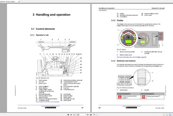 Liebherr Wheel Loader L507 1260 SN 43493 Operators Manual 2