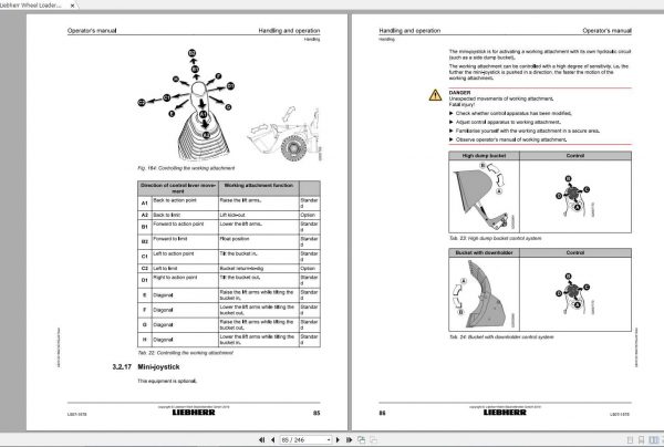 Liebherr Wheel Loader L507 1578 SN 43578 Operators Manual 2