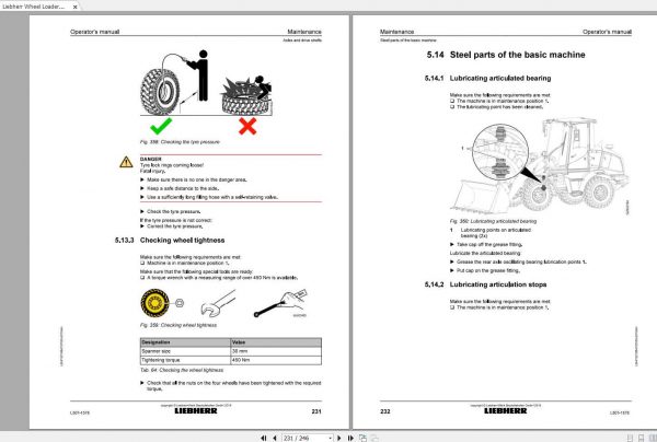Liebherr Wheel Loader L507 1578 SN 43578 Operators Manual 3