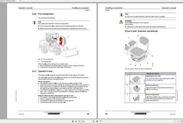 Liebherr Wheel Loader L507 1579 SN 43578 Operators Manual 2