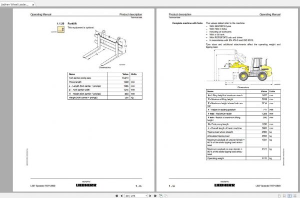 Liebherr Wheel Loader L507 787 Speeder SN 12800 Operating Manual 2