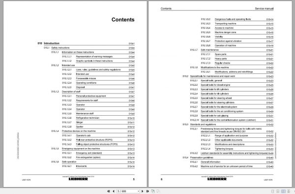 Liebherr Wheel Loader L5071578 Service Manuals 2