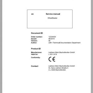 Liebherr Wheel Loader L5071579 06 Service Manuals 1