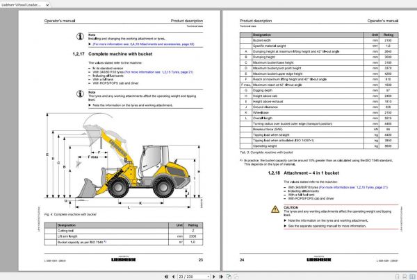 Liebherr Wheel Loader L508 1261 SN 28031 Operators Manual 2