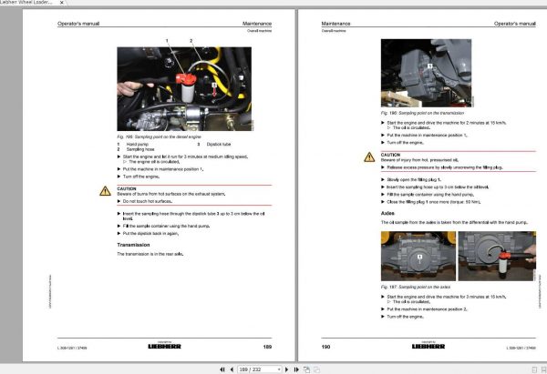 Liebherr Wheel Loader L508 1261 SN 37499 Operators Manual 3