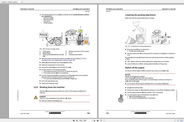 Liebherr Wheel Loader L508 1580 SN 39867 Operators Manual 2