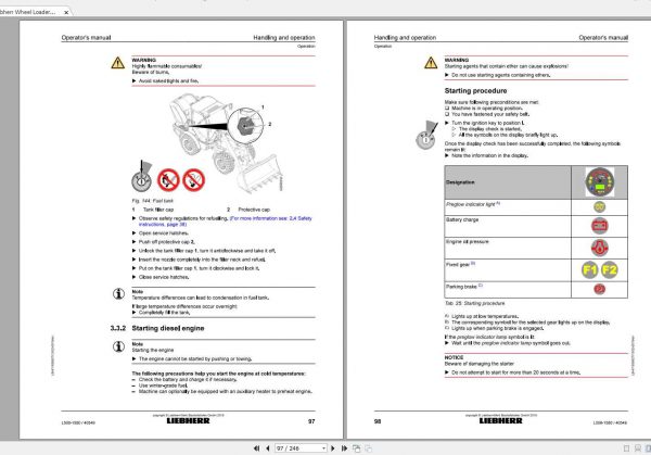 Liebherr Wheel Loader L508 1580 SN 40549 Operators Manual 2