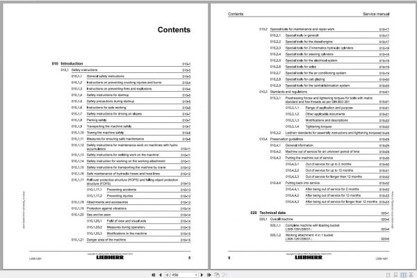 Liebherr Wheel Loader L5081261 Service Manuals 2