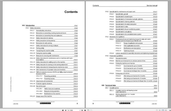 Liebherr Wheel Loader L5081580 Service Manuals 2