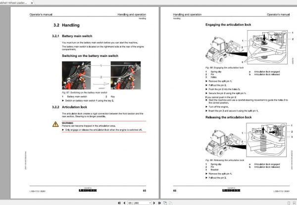 Liebherr Wheel Loader L509 1112 SN 26361 Operators Manual 2