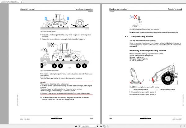Liebherr Wheel Loader L509 1112 SN 26361 Operators Manual 3