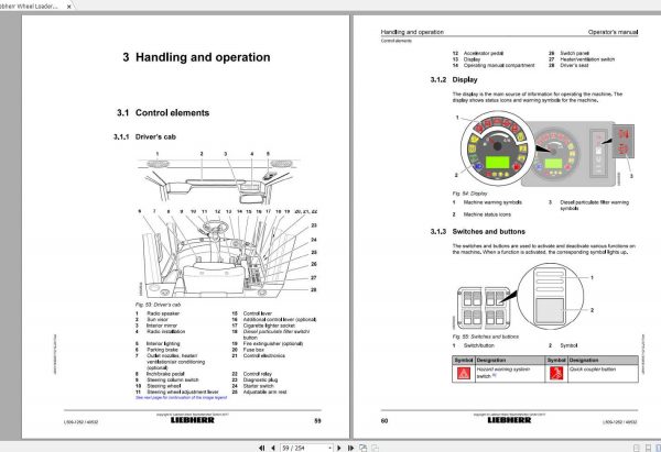 Liebherr Wheel Loader L509 1262 SN 40532 Operators Manual 2