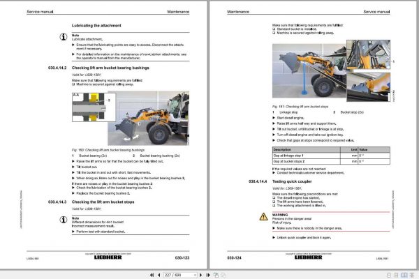 Liebherr Wheel Loader L509 1581 Service Manual 3