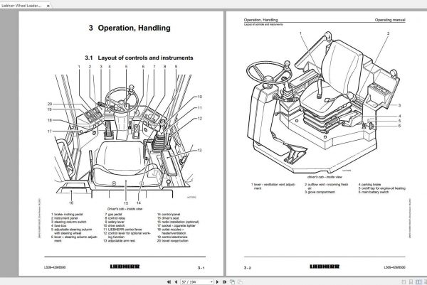 Liebherr Wheel Loader L509 429 SN 8500 Operators Manual 2