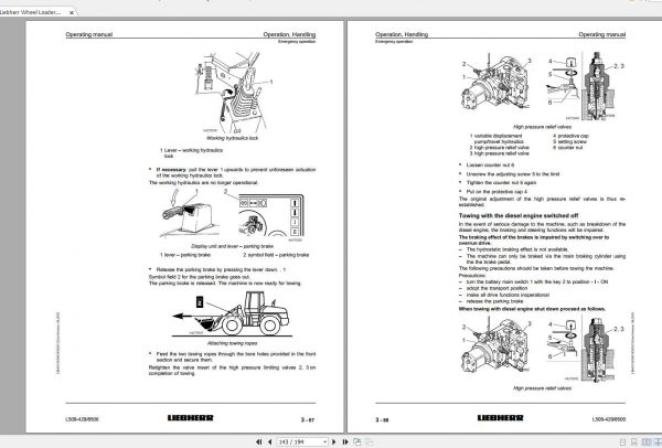 Liebherr Wheel Loader L509 429 SN 8500 Operators Manual 3