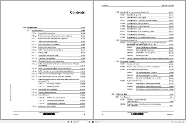 Liebherr Wheel Loader L5091262 Service Manuals 2