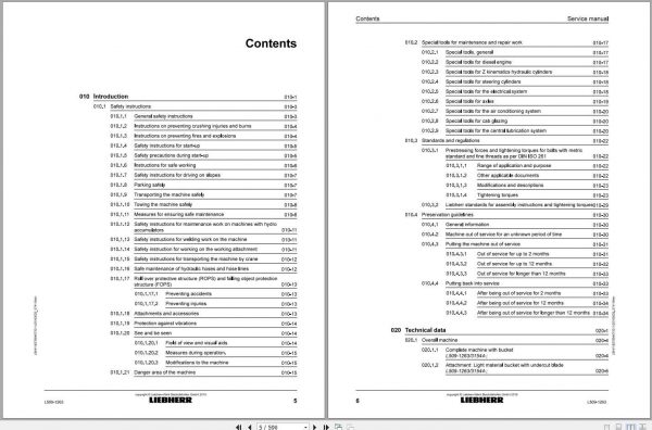 Liebherr Wheel Loader L5091263 Service Manuals 2