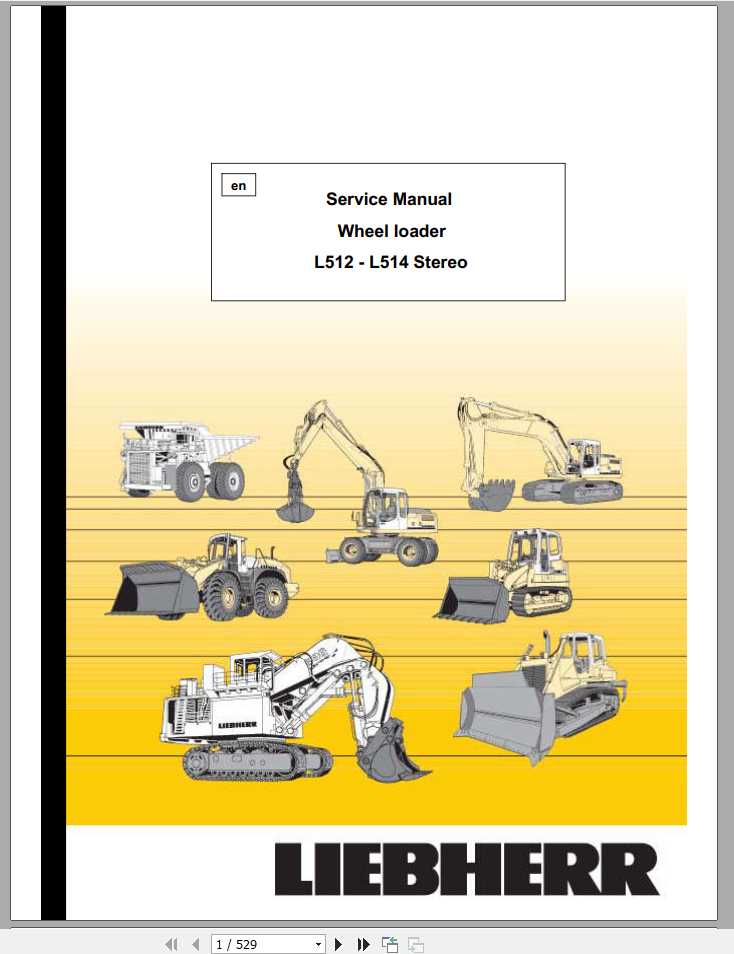 Liebherr Wheel Loader L512 L514 Stereo Service Manuals