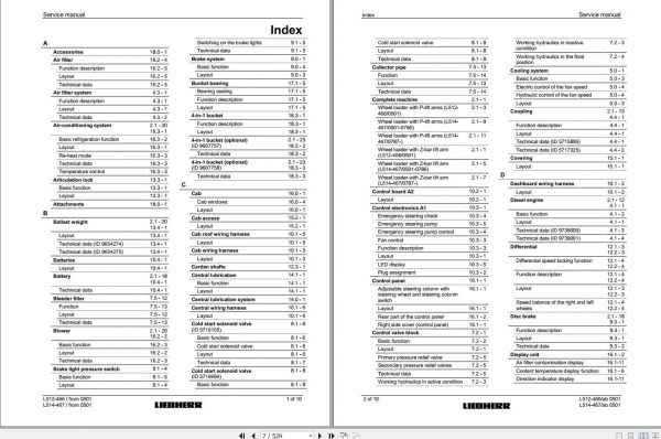 Liebherr Wheel Loader L512 L514 Stereo Service Manuals 4