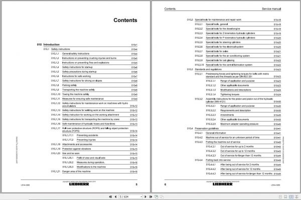 Liebherr Wheel Loader L5141265 Service Manuals 2