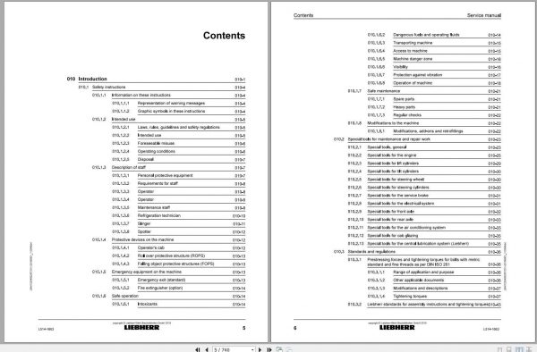 Liebherr Wheel Loader L5141663 Service Manuals 2