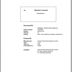 Liebherr Wheel Loader L514 G60 D 1663 41988 en Operator Manuals 1TQVke